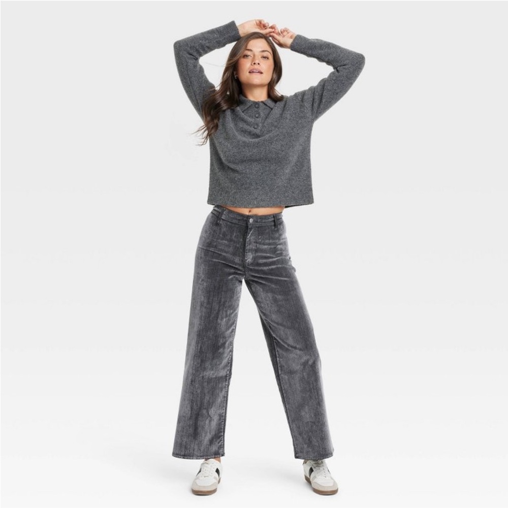 Women's High-Rise Holiday Flocked
Sailor Wide Leg Ankle Jeans - Universa…